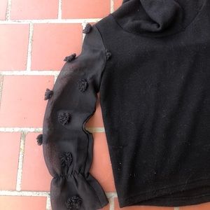 THML Turtle Neck Sweater with polka dot sleeves